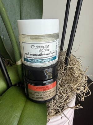 Christophe Robin Perfect Hair Duo Sea Salt Scrub + Mask Detox Repair 40+50 ml