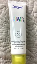 Supergoop Unseen Sunscreen SPF 50 Sweat Resistant Vegan Travel Size 0.34 Fl Oz
