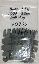 10 NEW - Buss LKN150 150A 250V 3" fuse links LKN-150 Bussmann Supperlag LKN 150