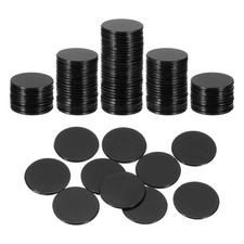 120Pcs 0.7 Inch Poker Chips Bingo Chips Learning Counters Black Flat