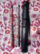 Set of 2 Scorpion SW02 Cue Pool Cue Metallic Blue Red 18 OZ W/ case