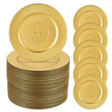 100 PCS Charger Plates Bulk 13'' Round Dinner Plate Chargers for Wedding Party