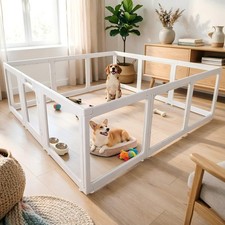 Clear Acrylic Plastic Dog Playpen with Door, 23.6"H Transparent DIY Puppy Cat...