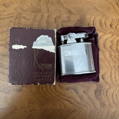 Vintage Ronson Art Metal Works Art Deco Standard Lighter. RARE 