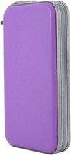 CD Case, 72 Capacity DVD Storage, Sturdy Hard Plastic Case Holder Purple