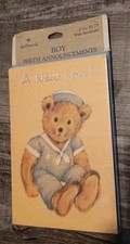Vintage Hallmark Birth Announcements Sealed Pack Baby Boy Sailor Bear 80s NOS