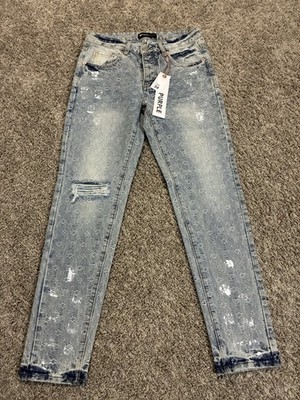 Purple Brand Jeans Size 30 Slim Fit Low Rise Slim Leg Blue Denim