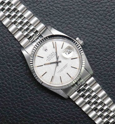Rolex Datejust 16014 Silver Linen Dial 1979 - 2 Jahre Garantie