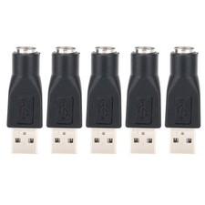 5PCS USB Male To PS/2 Female Adapter Durable Converter For Keyboard