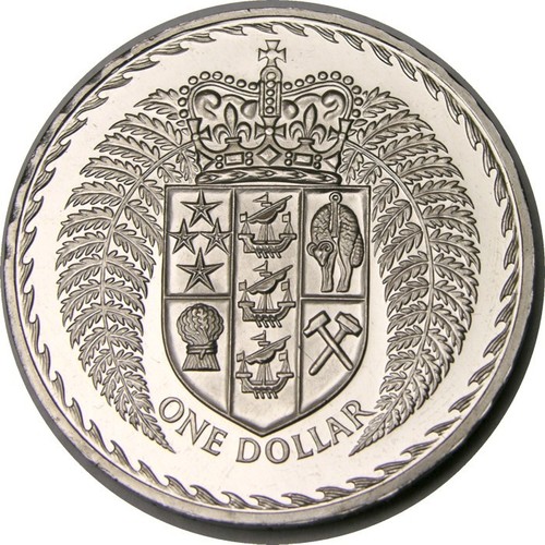 elf New Zealand 1 Dollar 1967 Currency Conversion - Picture 2 of 2