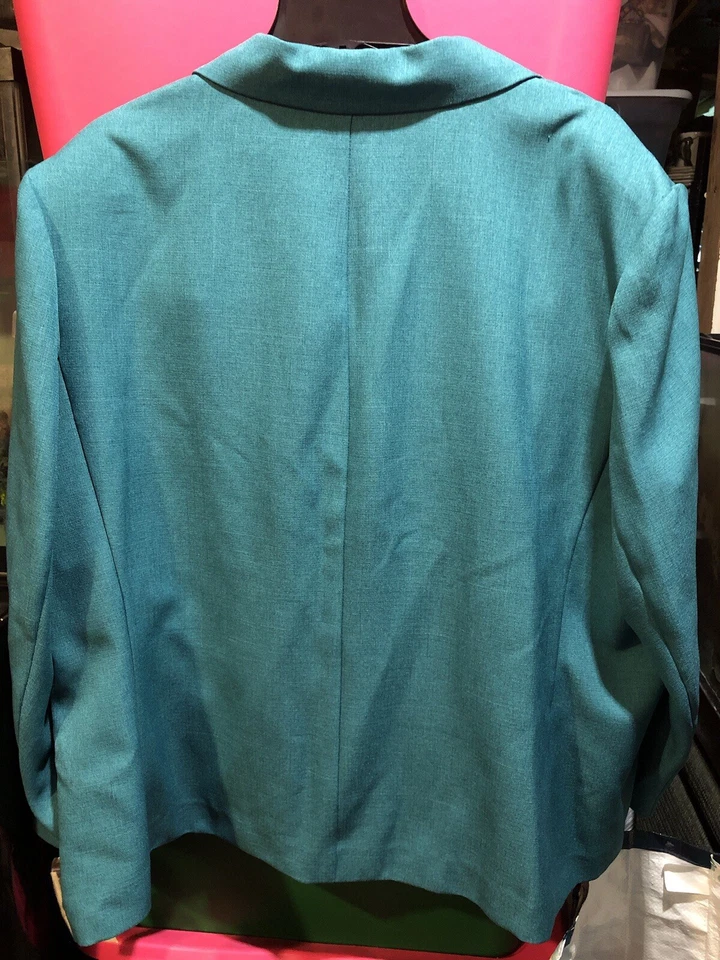 Nikki 女式蓝绿色西装夹克 26W 码全新带标签 — 第 4/4 张图片