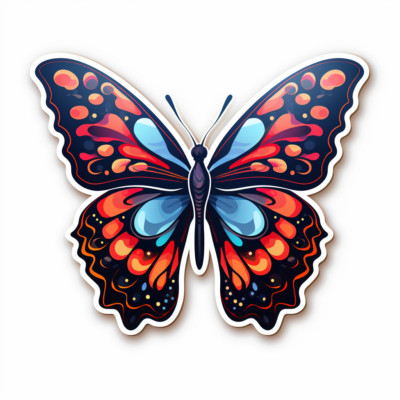 Pegatina Adhesiva De Mariposa De 9x9 Cm Para Coche, Divertida Y De Acabado Mate