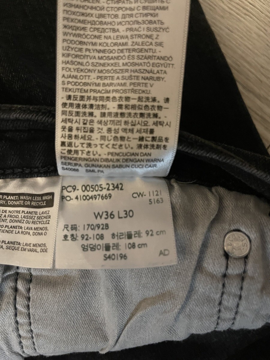 Men's Black Levi's 505 36x30 With Black jacron. | eBay