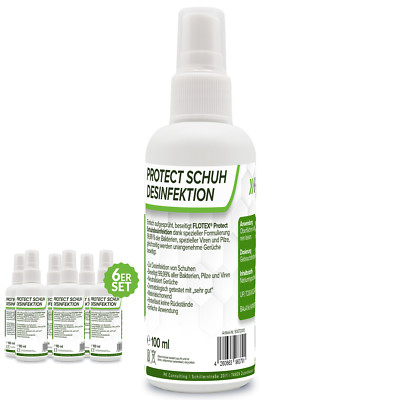 Flotex Protect Fuß & Schuh Desinfektion 6x100ml Anti Pilz Viren & Bakterien