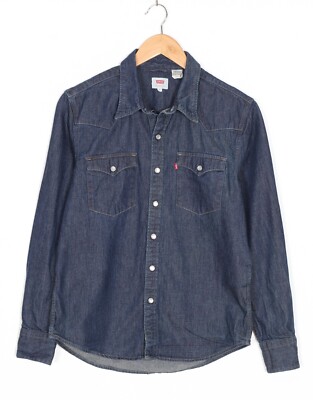Chemise Levi's Barstow Western Denim Homme - Taille S - Snap Boutons - Occasion Très Bon état