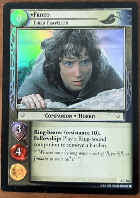 LOTR TCG TTT Two Towers FRODO TIRED TRAVELER 4C302 Foil NM/M 