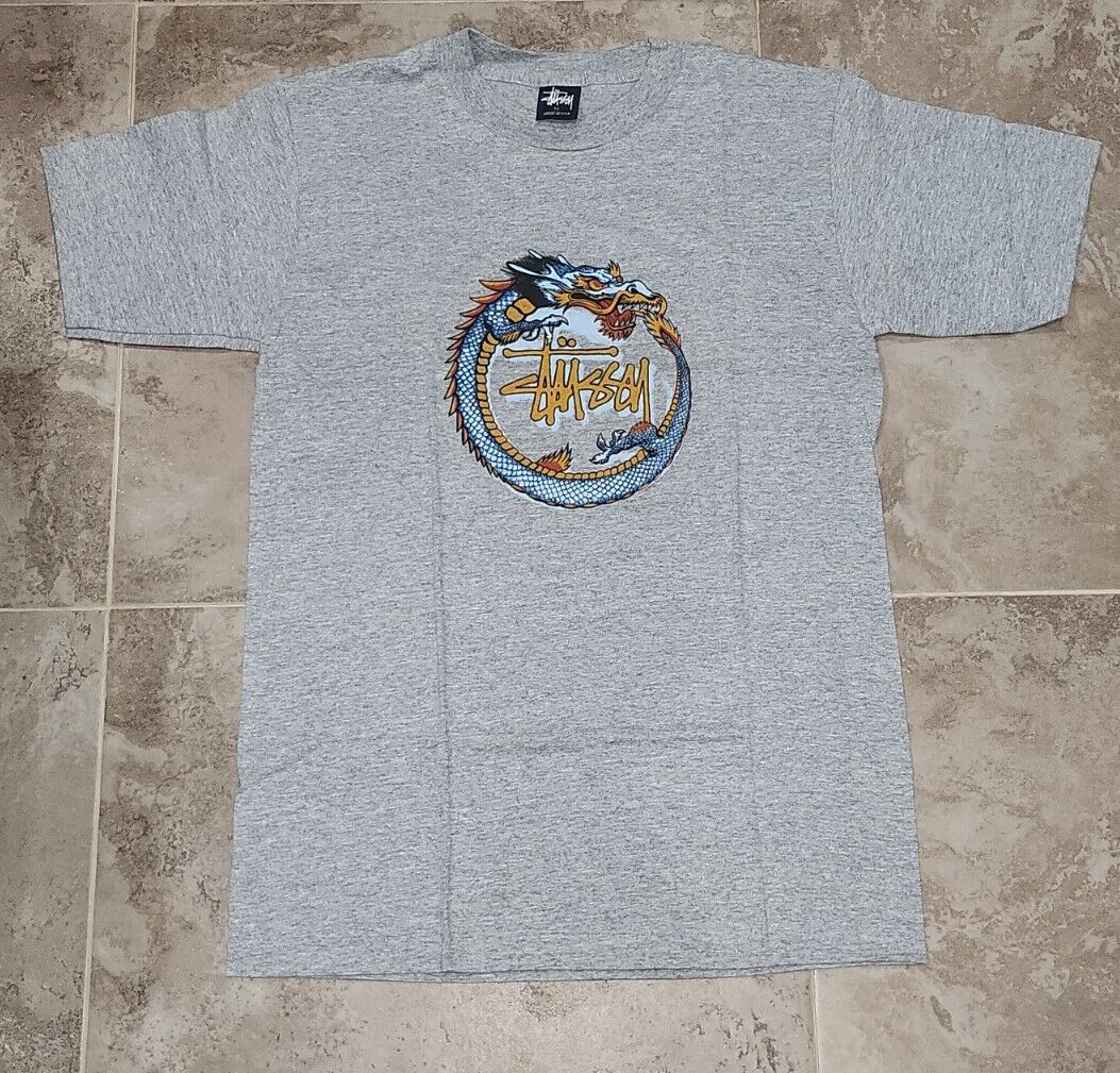 VINTAGE 90s STUSSY DRAGON GRAY T SHIRT SZ M | eBay VINTAGE 90s STUSSY DRAGON GRAY T SHIRT SZ M | eBay