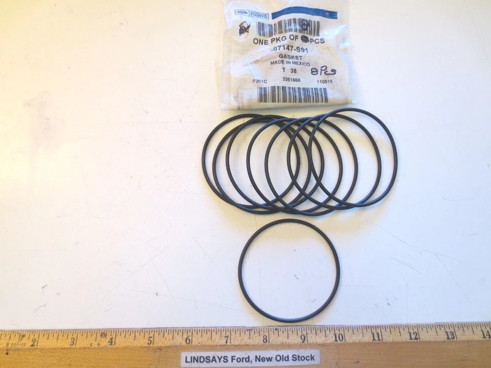 8 PIEZAS FORD 1980/1989 F SUPER DUTY 7.3L T/C "JUNTA" FILTRO ACEITE ADAPTADOR 87147-S91 Foto 2 de 3