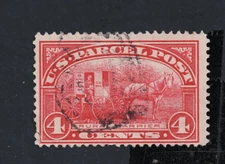 US Revenue Stamps #Q4 - 1912 4¢ Rural Carrier Parcel Post, used