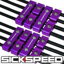 12 Purple Engine Spark Plug Wire Separator Divider Clamp Kit For 8mm 9mm 10mm D