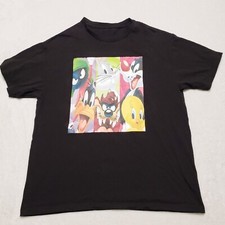 Vintage Warner Bros Looney Tunes T Shirt Size L Bugs Bunny Matian Daffy Tweety