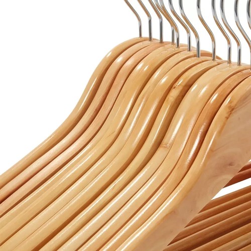 Bulk Sale Wooden Clothes Hangers Coat Pant Suit Coathangers Rack Wardrobe Wood - Picture 9 of 9