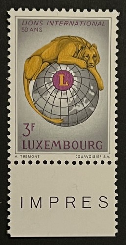Travelstamps: 1967 Luxembourg Stamps Scott #451 Sg 800 Lions Club int’l MNH OG - Picture 5 of 5