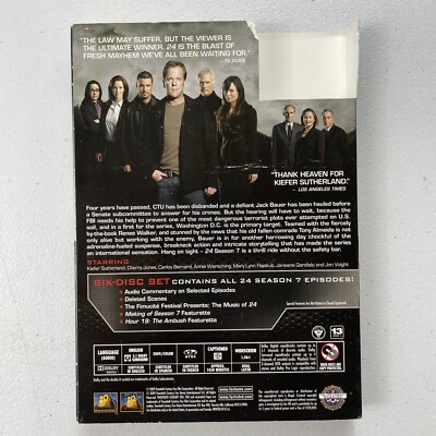 24 - Season Seven (Widescreen DVD, 6-Disc Set) - Very Good