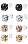 Magnetic Stud Earrings Stainless Steel Women Men 6/8MM Non-Piercing Clip On