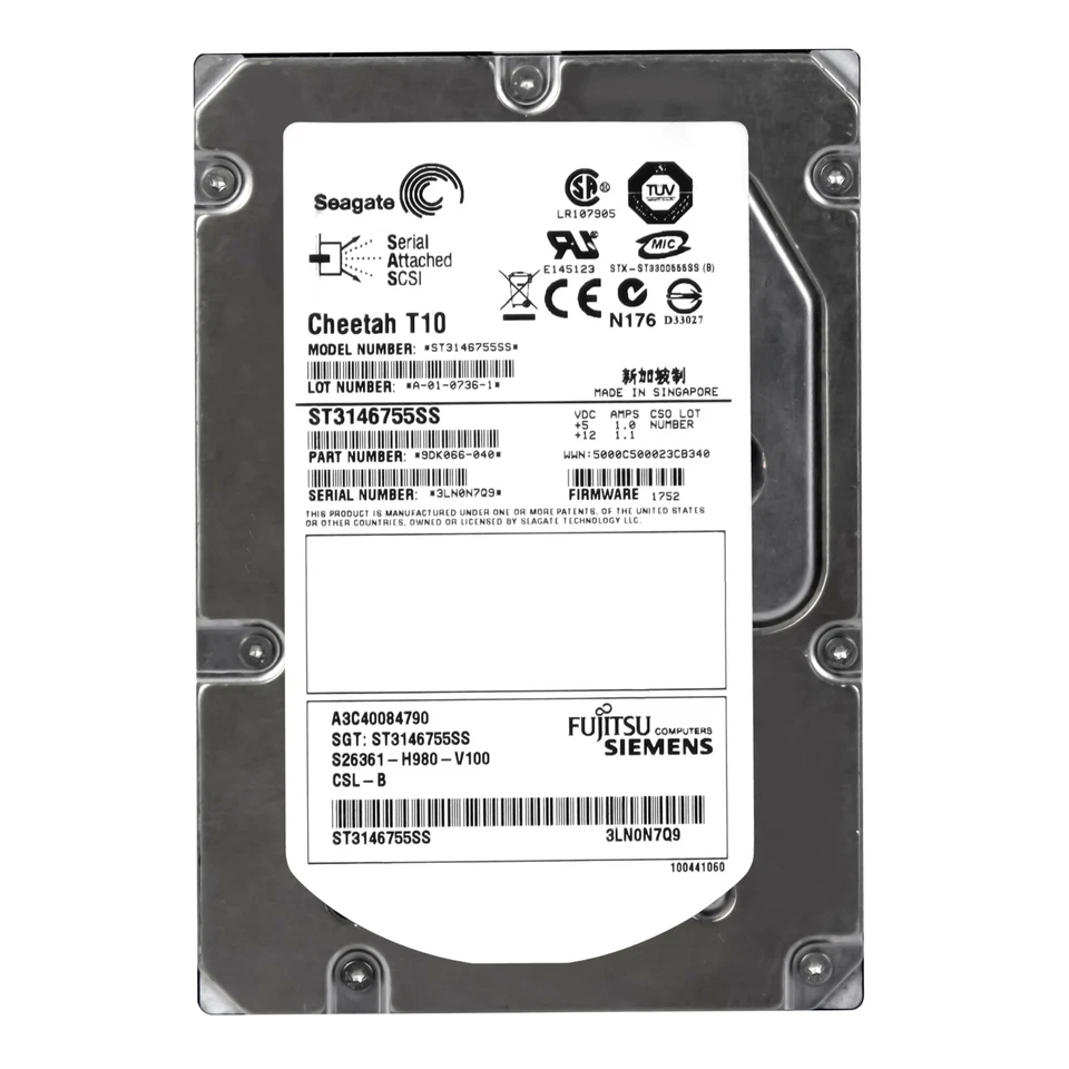 Hard Drive Fujitsu A3C40084790 S26361-H980-V100 ST3146755SS 146GB 10K SAS 3.5'' - Image 3 of 3