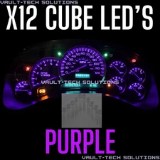 Purple 12 Pc Led Gauge Cluster Upgrade Kit Silverado Sierra Escalade Tahoe 03-06