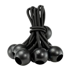 6" Elasticated Bungee Ball Toggles – Stretch Tie-Down Loops for Camping Sheets