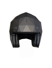 CASCO JET MOTO VINTAGE CUSTOM HOLYFREEDOM STEALTH GRIGIO SCURO OPACO TAGLIA XL