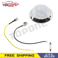 Round Dome Light Base & Lens w/ Bulb & Wire leads Fits Most 71-81 Chevrolet Cars