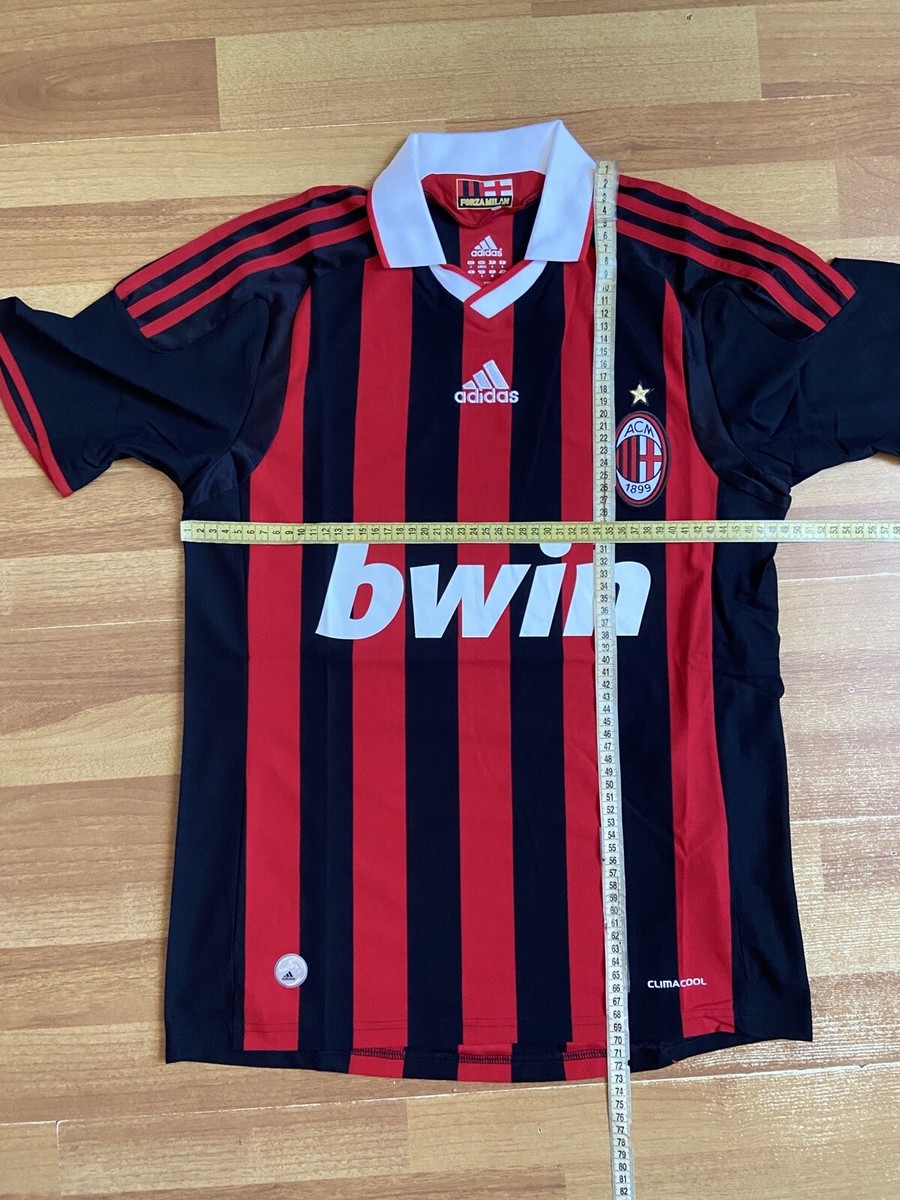 MILAN 2009 2010 HOME FOOTBALL SHIRT SOCCER JERSEY ADIDAS MILAN 2009 2010 HOME FOOTBALL SHIRT SOCCER JERSEY ADIDAS