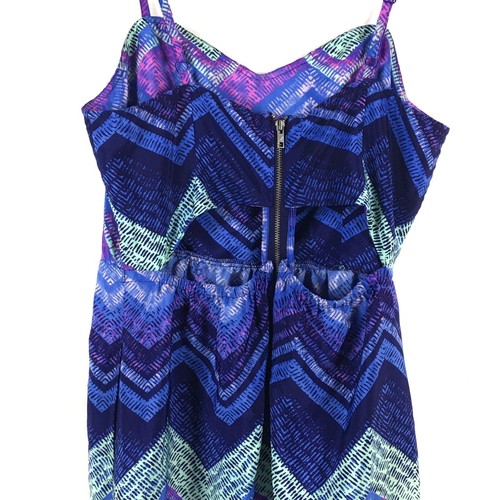 American Eagle Outfitters Dress 8 Blue Sleeveless Backless Printed - Picture 7 of 12