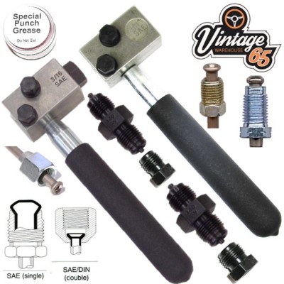 Handbremsleitung Bördelgeräte 3/16'' & 1/4'' SAE Kupfer Kunifer Stecker Buchse