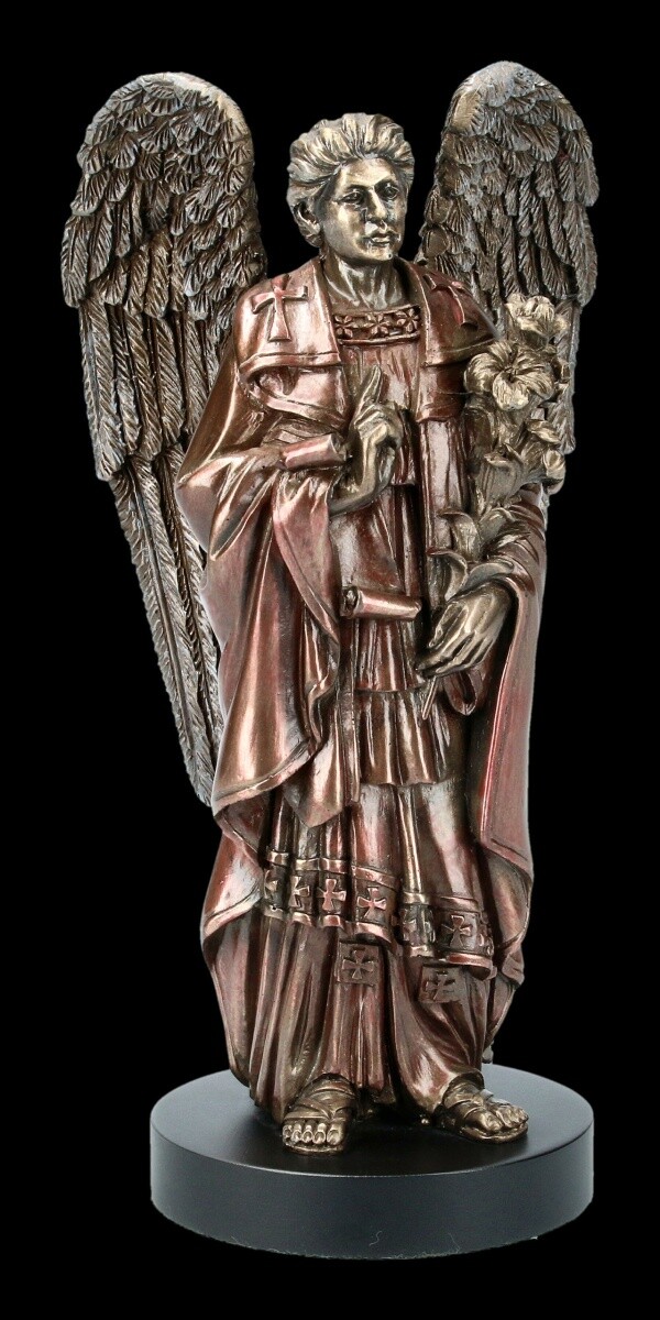 Archangel Gabriel Guardian Angel Figurine On Plinth Fantasy Angel Statue