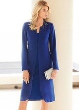 Kaleidoscope Tailored Bead Trim Jacket Blue Size Uk 14 Dh101 Jj 10