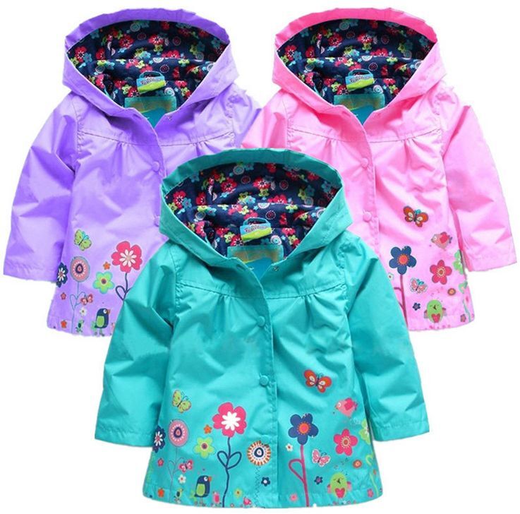 BABY GIRL HOOD RAIN COAT JACKET WINDBREAKER SUMMER SPRING MAC Raincoat ...