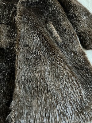 EU 46 MAISON MARTIN MARGIELA x H&M FW12 Faux Fur Beaver Long Coat