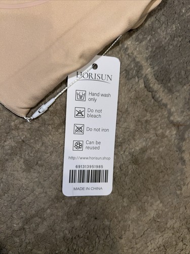 New Horisun Womens Seamless Bra Wireless Bra Pad Wireless Nude Beige Sz XL - 第 3/7 張圖片