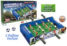 Calcetto da Tavolo in Legno Biliradino Misura Grande 50 x 32 cm con palline