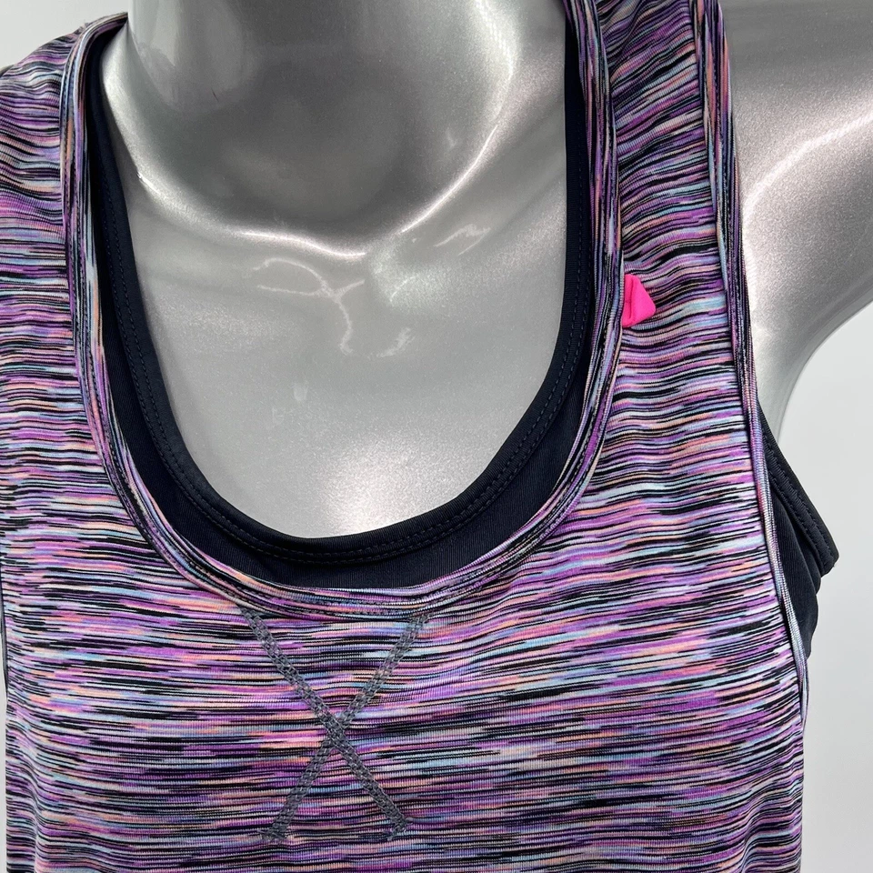 Camiseta sin mangas atlética Tangerine talla M púrpura gris tinte espacial entrenamiento en capas para mujer Foto 3 de 4