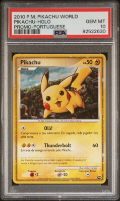 PSA 10 Pikachu Holo Promo 2010 World Collection Portuguese PSA 10 Pikachu Holo Promo 2010 World Collection Portuguese