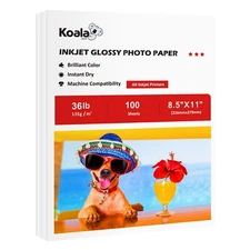 Koala Inkjet Printer Photo Paper 8.5x11 Glossy 36 lb 4000 Sheets Bulk