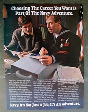 US Navy - Not Just a Job   1982  magazine print ad 8" x 11"