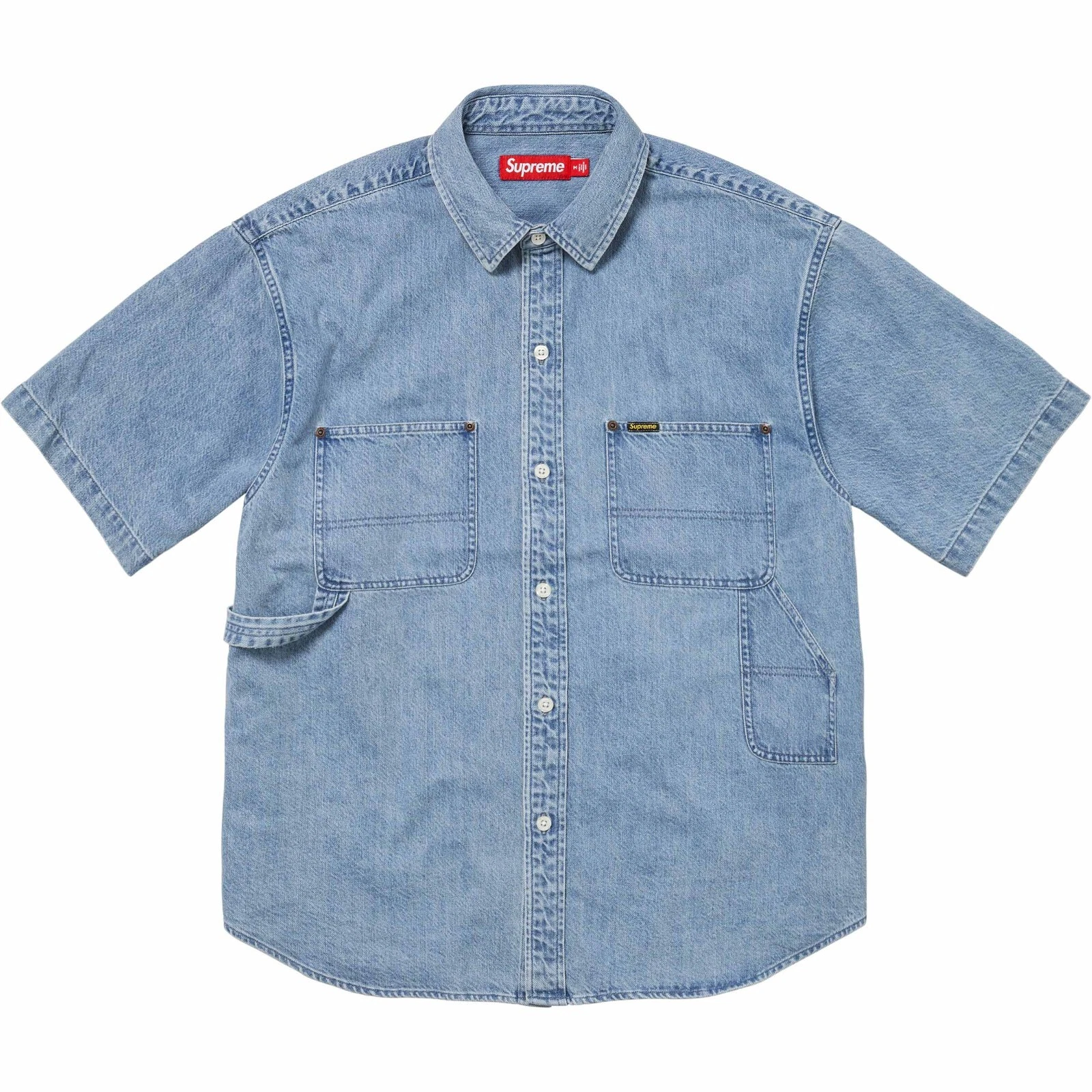 Chemise de peintre en denim Supreme Loose Fit S/S   Bleu lavé   Taille Moyenne   SS24 Neuf
