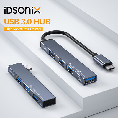 IDsonix 4 IN 1 USB-A C Verteiler Splitter Adapter USB 3.0 für PC Laptop Macbook