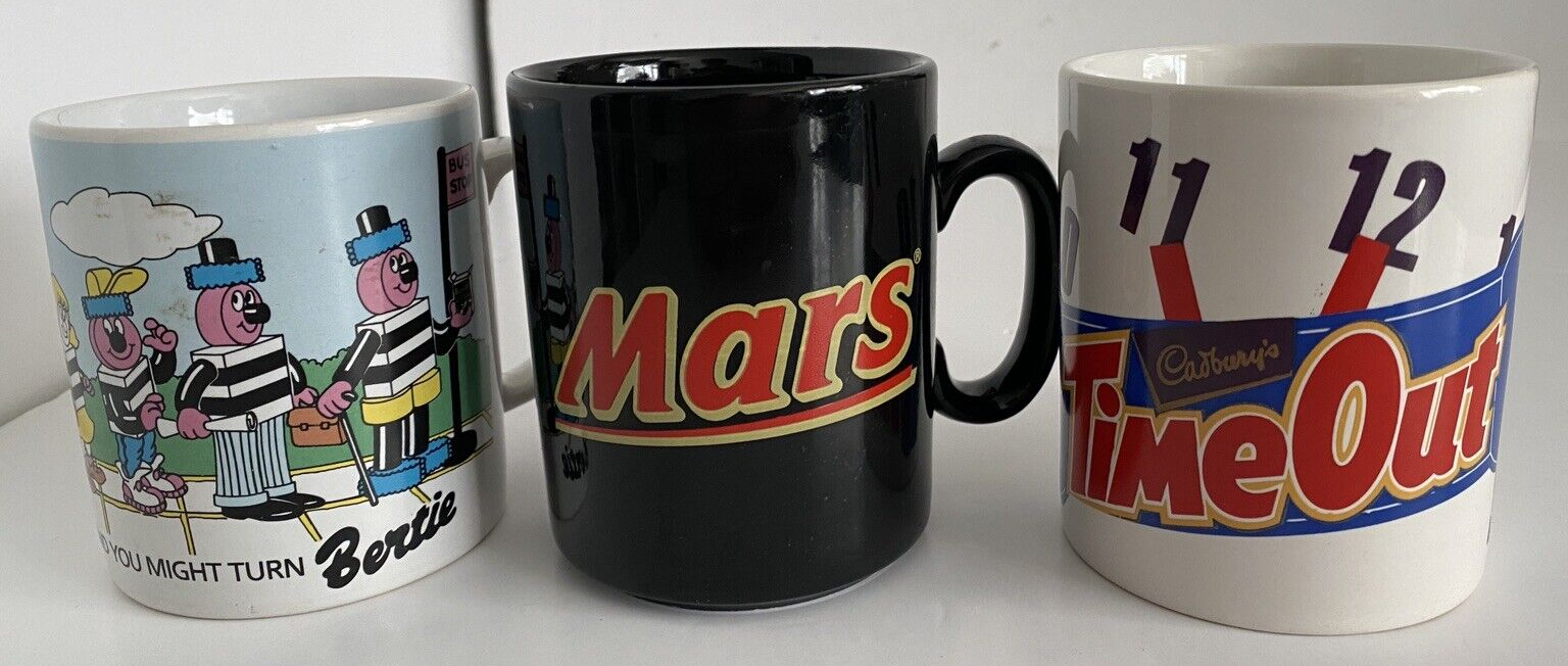 Timeout, Mars & Bertie Basset 3 x Vintage Mugs eBay